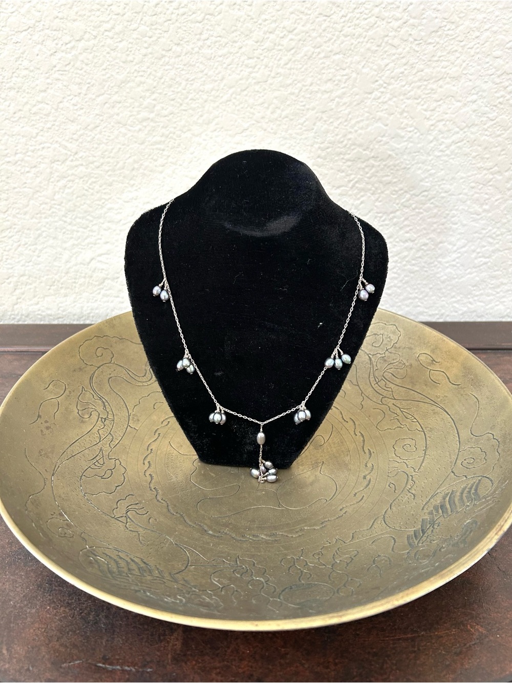 Delicate Silver Pearl Drop Necklace for Women